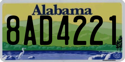AL license plate 8AD4221