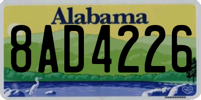 AL license plate 8AD4226