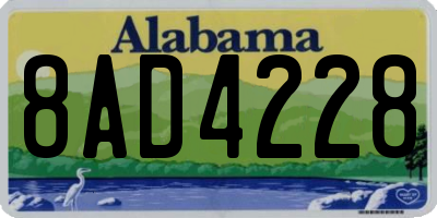 AL license plate 8AD4228