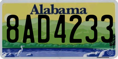 AL license plate 8AD4233