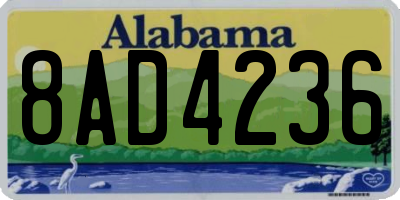 AL license plate 8AD4236