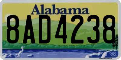 AL license plate 8AD4238