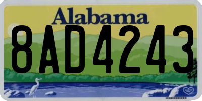 AL license plate 8AD4243