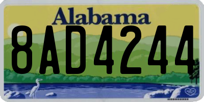 AL license plate 8AD4244