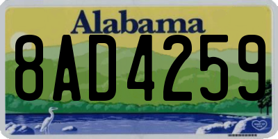 AL license plate 8AD4259