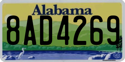 AL license plate 8AD4269