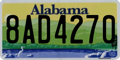 AL license plate 8AD4270