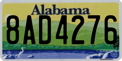 AL license plate 8AD4276