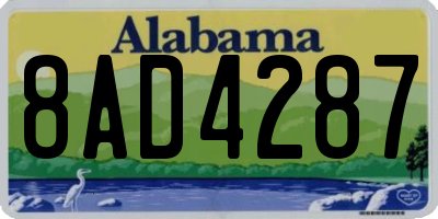 AL license plate 8AD4287