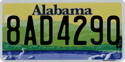 AL license plate 8AD4290