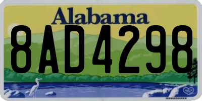 AL license plate 8AD4298