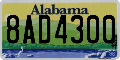 AL license plate 8AD4300