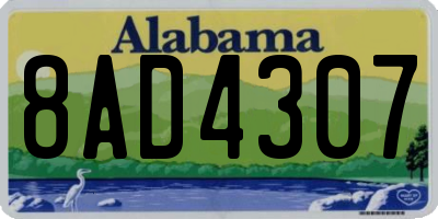 AL license plate 8AD4307