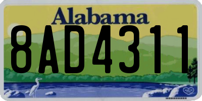 AL license plate 8AD4311