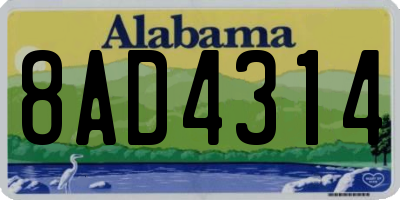 AL license plate 8AD4314