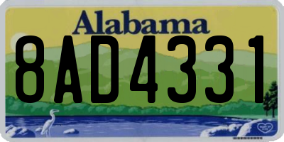 AL license plate 8AD4331