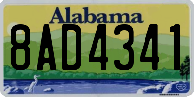 AL license plate 8AD4341
