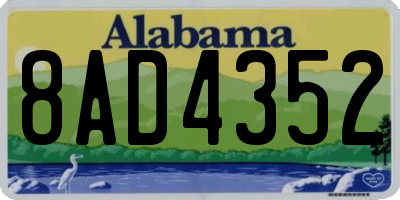 AL license plate 8AD4352