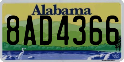 AL license plate 8AD4366