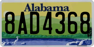 AL license plate 8AD4368