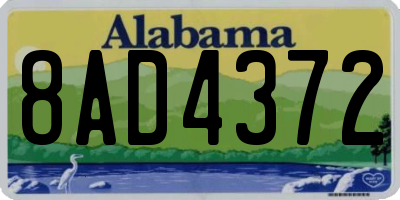AL license plate 8AD4372