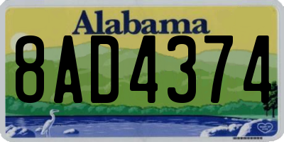 AL license plate 8AD4374