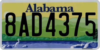 AL license plate 8AD4375
