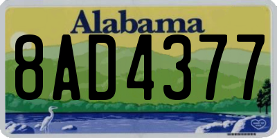AL license plate 8AD4377