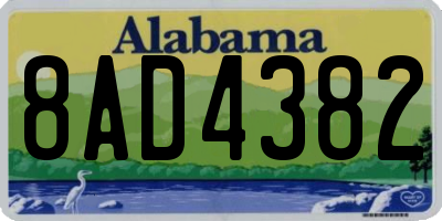 AL license plate 8AD4382
