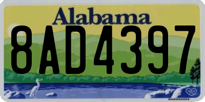 AL license plate 8AD4397