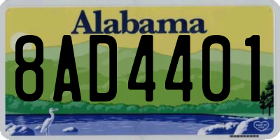 AL license plate 8AD4401
