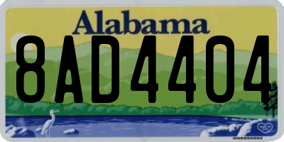 AL license plate 8AD4404