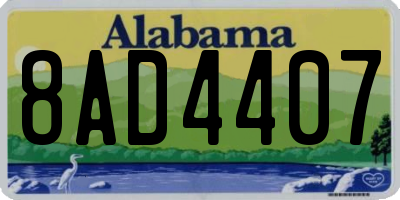 AL license plate 8AD4407