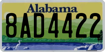 AL license plate 8AD4422