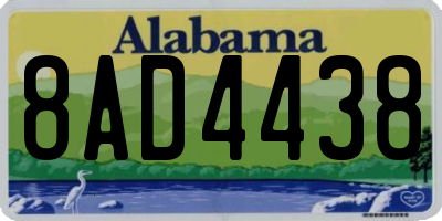 AL license plate 8AD4438