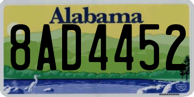 AL license plate 8AD4452