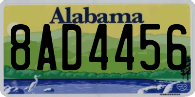 AL license plate 8AD4456