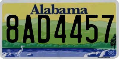 AL license plate 8AD4457
