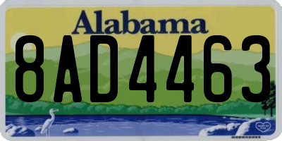 AL license plate 8AD4463