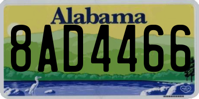 AL license plate 8AD4466
