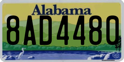 AL license plate 8AD4480