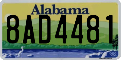 AL license plate 8AD4481