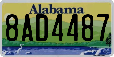 AL license plate 8AD4487