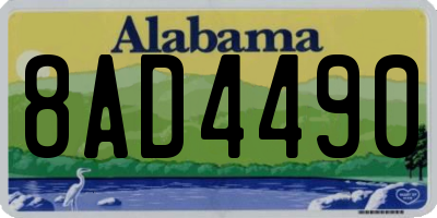 AL license plate 8AD4490