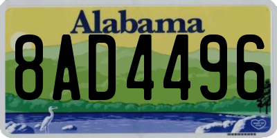 AL license plate 8AD4496