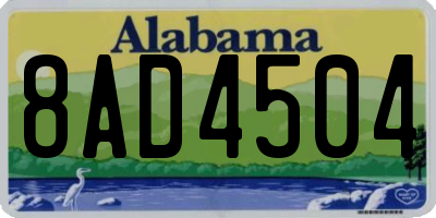AL license plate 8AD4504