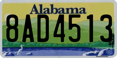 AL license plate 8AD4513