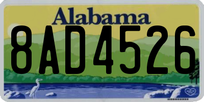 AL license plate 8AD4526