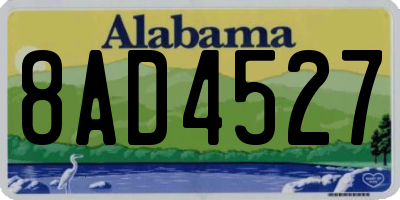 AL license plate 8AD4527