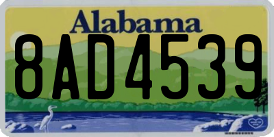 AL license plate 8AD4539